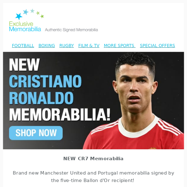 NEW Cristiano Ronaldo Memorabilia ⚽