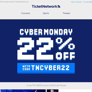 Cyber Monday! 22% OFF SITEWIDE! - The Nutcracker / Pink / Trans-Siberian Orchestra / and more!