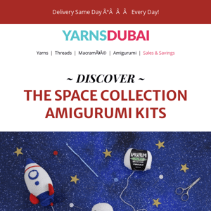👽 Glow-in-the-dark yarn… & kits!
