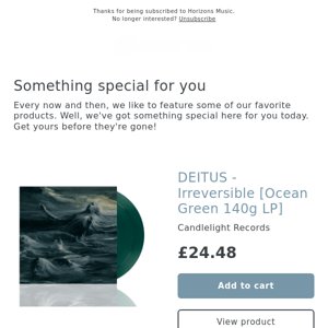 NEW! DEITUS - Irreversible [Ocean Green 140g LP]