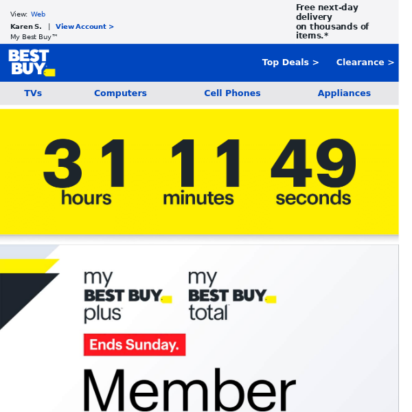 Save big with our Member Exclusive Sale as a My Best Buy Plus™ and My Best Buy Total™ member.