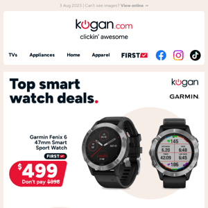 Up to 50% OFF Smartwatches in our fitness sale - Get a top-notch smart watch for a clickin' low price.