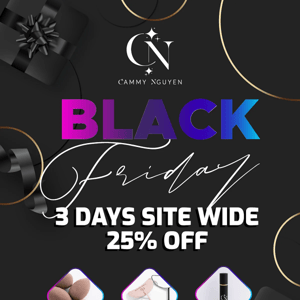 BLACK FRIDAY 25% OFF SITE WIDE