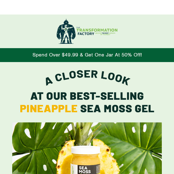 A Closer Look At Our Pineapple Sea Moss! 🍍