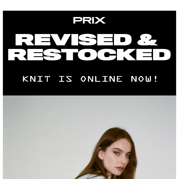 KNIT RESTOCK + NEW COLOR NOW LIVE