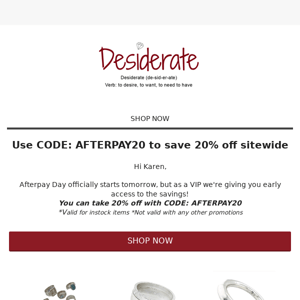 💥Afterpay Day 20% OFF