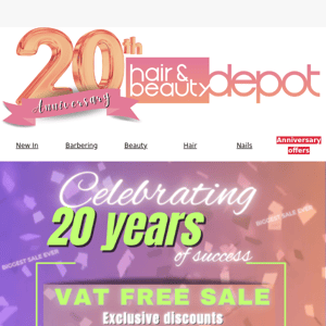 Join The Anniversary Party - Vat Free SALE! 🏷️😱😱