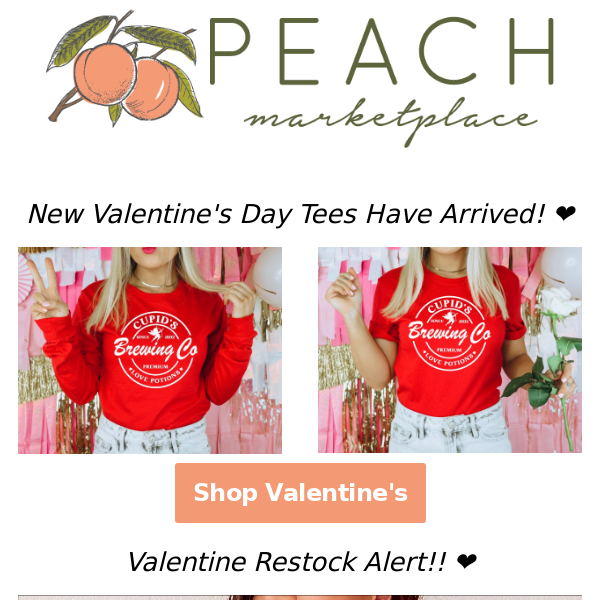 New Valentine Tees Are Here 💗