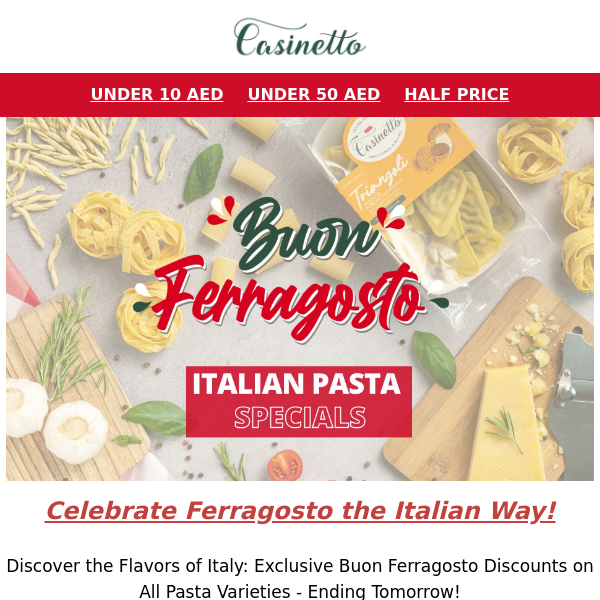 Buon Ferragosto Savings: Stock Up on Our Best Deals!