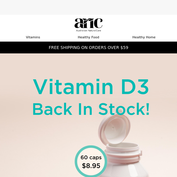 Vitamin D3 Is Back Australian Natural Care   Email600