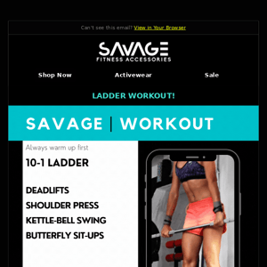 Wednesday Workout 🏋️‍♀️ // Are you Savage enough for our Epic Ladder Workout