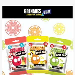 NEW GRENADES SOURS GUM NOW AVAILABLE! 🤯💥