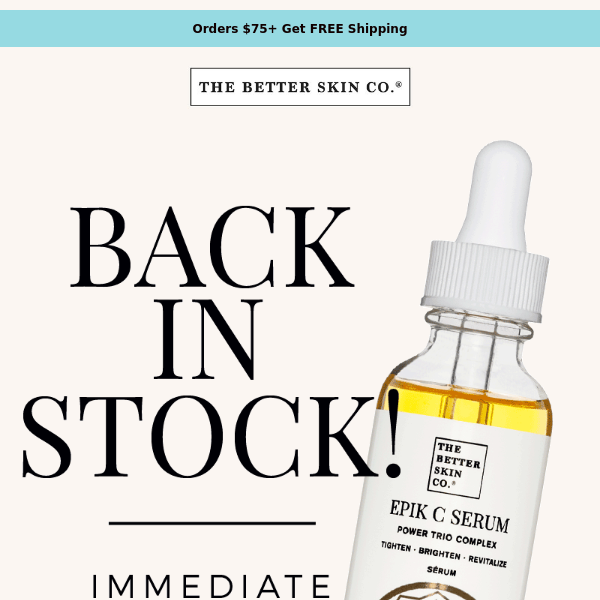 Epik C Serum 🍊 Back in Stock!