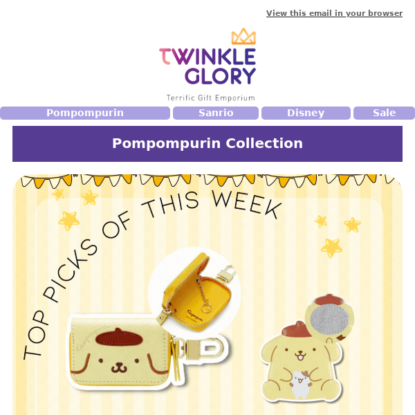 ✨ Feature of the week: Celebrate with Pompompurin, the cutest golden retriever ever!