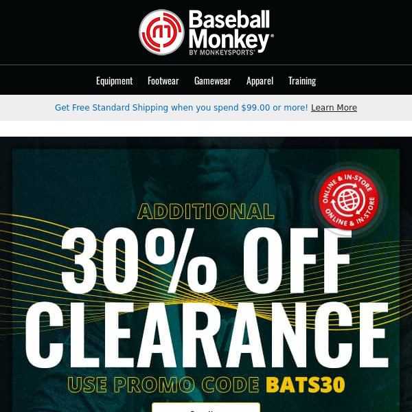 ⚾️ Swing Into Savings! Final Day for 30% Off Clearance Bats – Don't Miss Out! 🌟