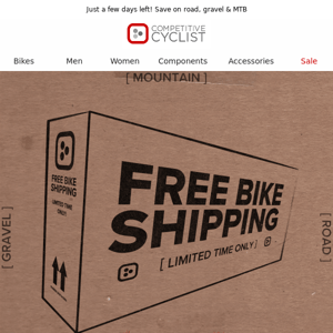 Free bike shipping is running out of ⏳