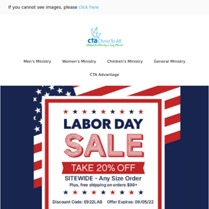 It’s Labor Day! FREE SHIPPING + Extra 20% OFF!