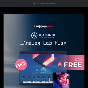 🎁 FREEBIE ALERT: Arturia Analog Lab Play + Pop Transcendence Sound Pack