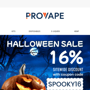 👻 16% Halloween Discount Is Now On