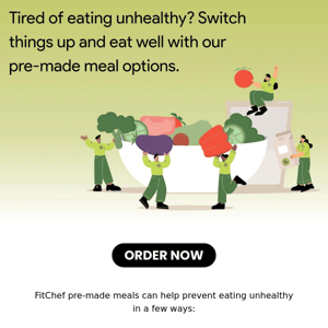 How FitChef pre-made meals can help prevent eating unhealthy?
