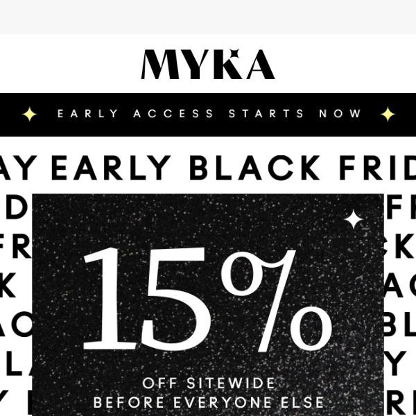 😍 15% Off Black Friday Early Access