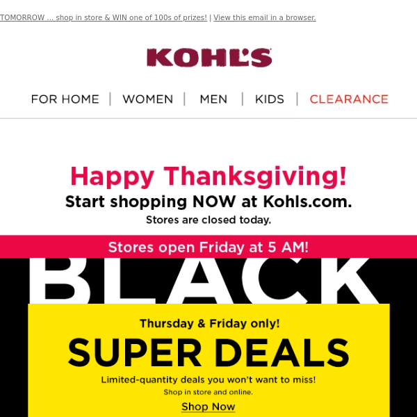 🍽️ Feast your eyes on SUPER DEALS + 15% off + $15 Kohl's Cash