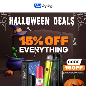 Halloween Flash Offer: 15% Everything (Except Disposables) Code:15OFF | Elf Bar from £2.89