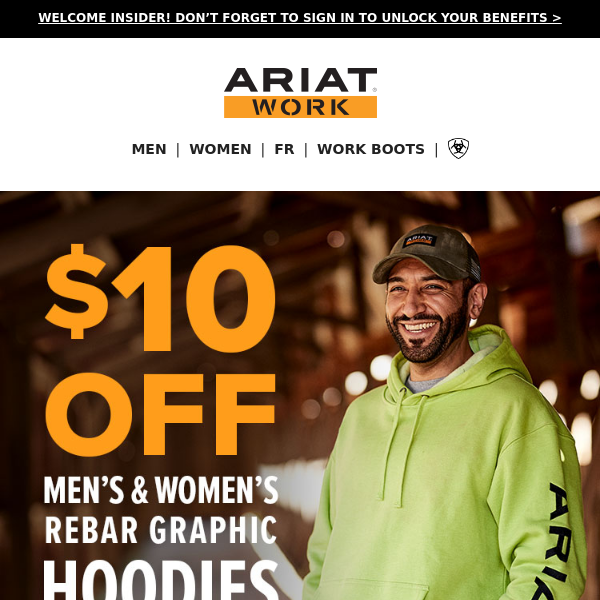 Don't forget! $10 Off Rebar Graphic Hoodies­