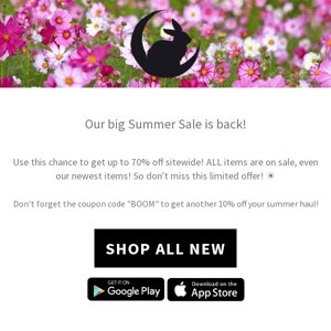 SUMMER SALE!