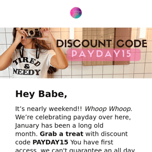 PAY DAY SALE!