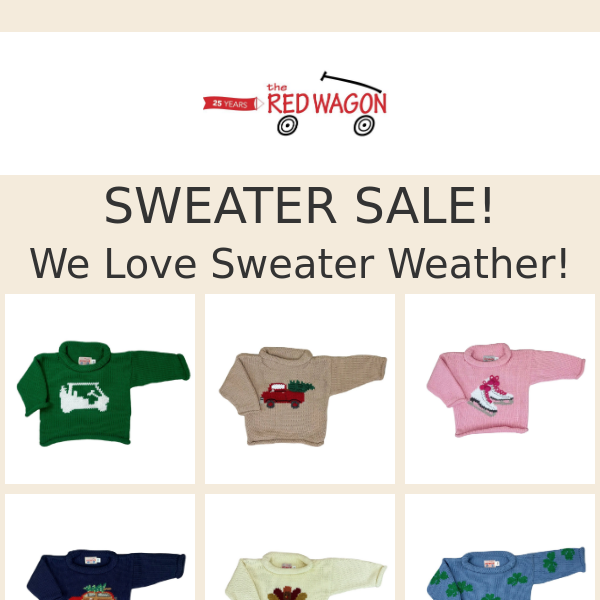 Bi-Annual Sweater Sale Starts Now!