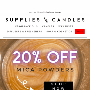 Add Some Sparkle! ✨ 20% OFF ALL Mica Powders! ✨
