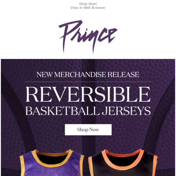 Prince Purple Rain Paisley Reversible Basketball Jersey - Black - XX-Large