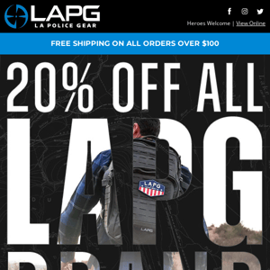 20% off on ALL LAPG Brand