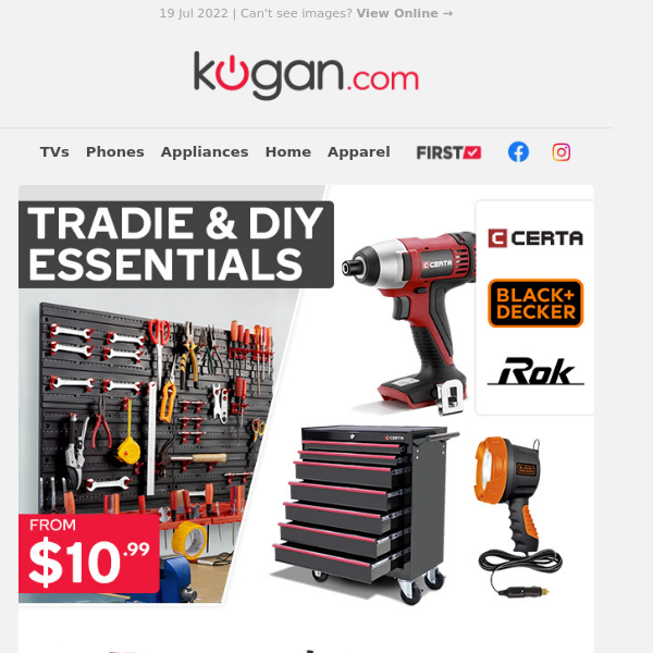 Tough Tradie Tools from $10.99 - Quick, Get Them Now Before They're Gone