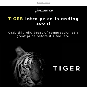 🐯 TIGER intro price is ending!