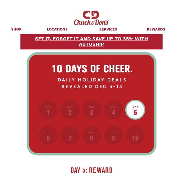 Day 5 of 10 Days of Cheer: Reward