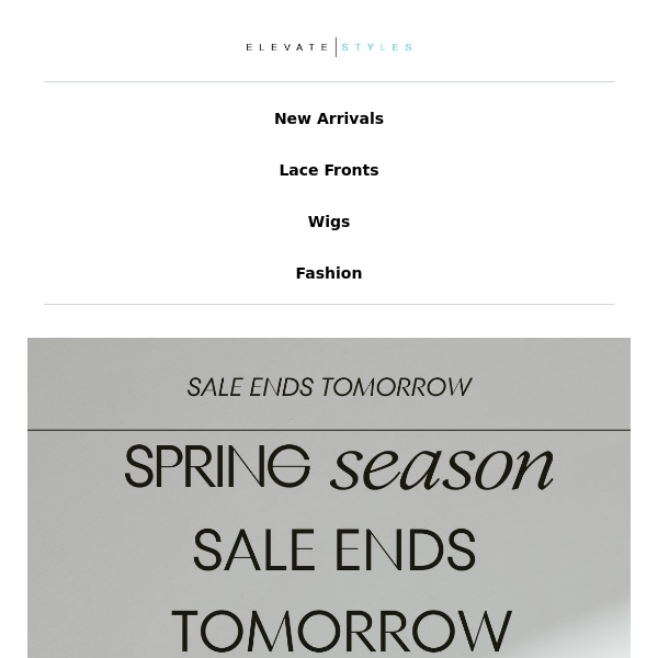 SPRING WIG SALE ENDS TOMORROW🤩👍😘
