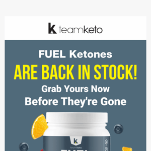 The Best-Tasting Ketones in the World are Back!