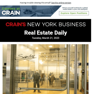 Signature's real estate loan book | SL Green's exposure to Credit Suisse | A heave-ho for abandoned ships