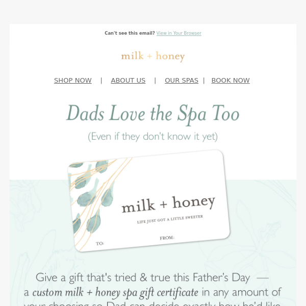 The perfect last minute gift for Dad? milk + honey! 🍯