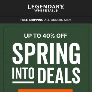 Spring Into Deals - Up to 40% Off