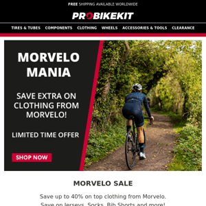 Morvelo Mania! Save up to 40% now!