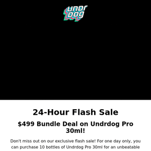 It's go time! Don't miss out on the flash sale