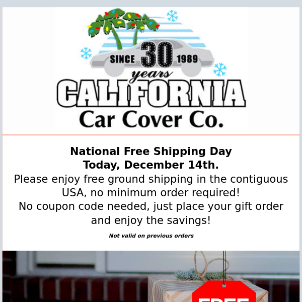 Celebrate National Free Shipping Day, Today!  👌