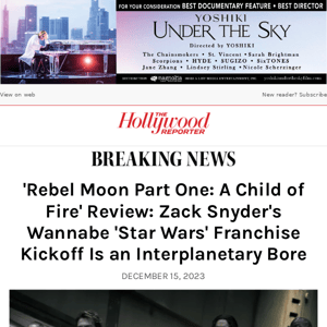 Rebel Moon - Part One: A Child of Fire' review: Zack Snyder's Star