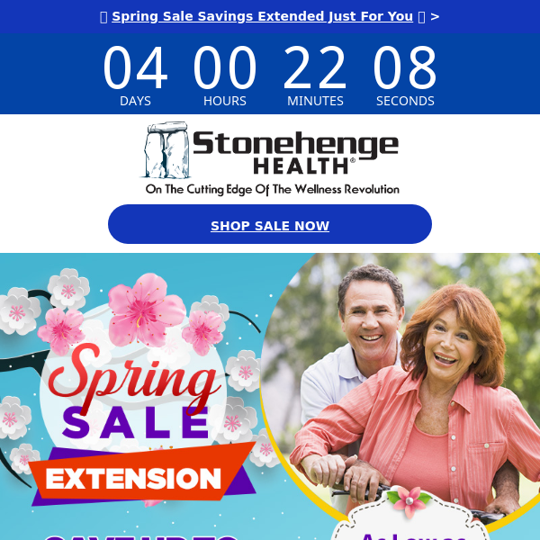 Extended – exclusive savings for you, Stonehenge Health