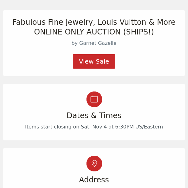 Louis Vuitton Jewelry for Sale at Auction