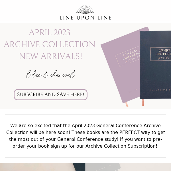 ✨ April General Conference Pre-Order is Open!