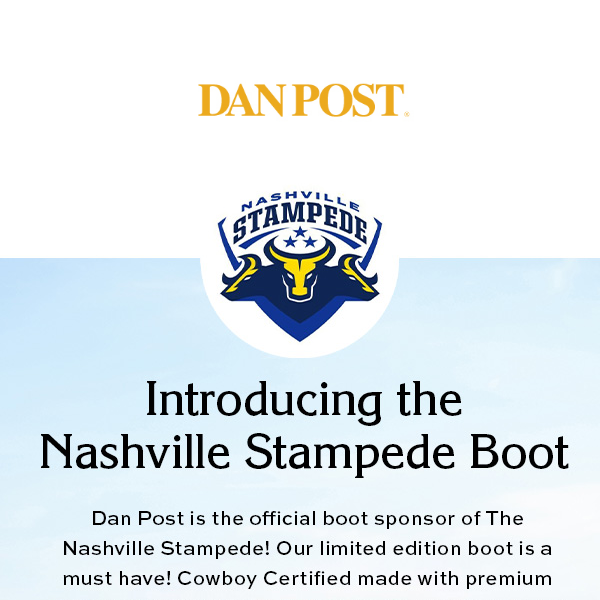 Nashville Stampede's Official Boot